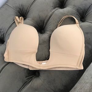 DEEP U PLUNGE BRA -  NUDE